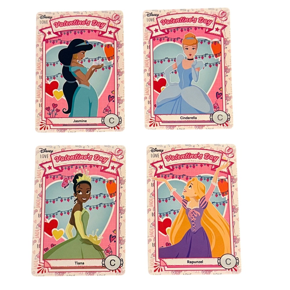 2024 Kakawow Disney Joy Valentine Tiana Jasmine Cinderella Card Lot 3pc